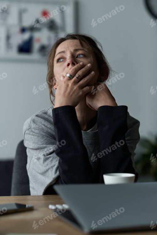 Preview: Young woman reflects on her feelings of sadness while sitting alone at home