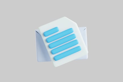 Preview: White document with blue bars