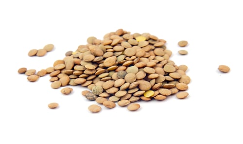 Preview: Pile of Lentils on a White Background