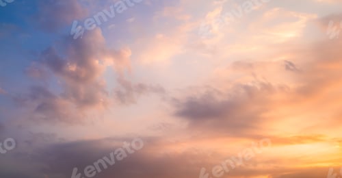 Preview: Sky Sunset Cloud Sunrise background Blue Gold Sun Clear