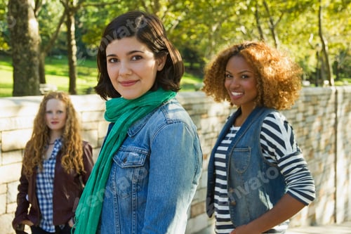 Preview: Three friends enjoying a day out in the park.