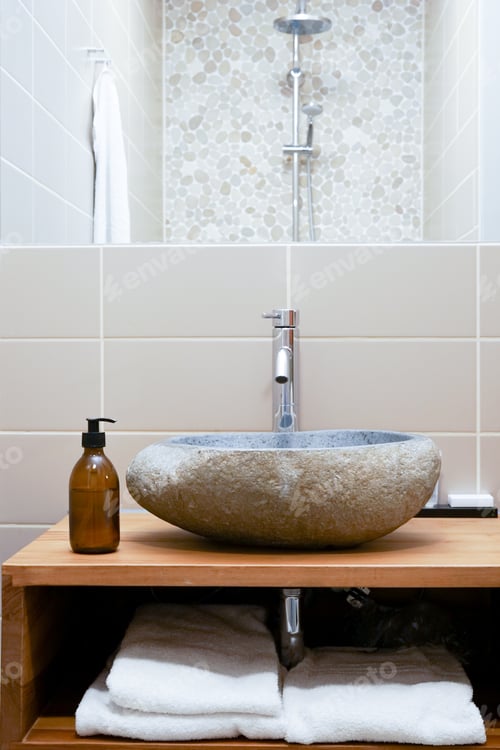 Preview: Modern minimalistic bathroom.