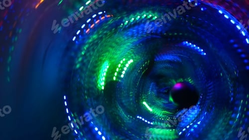 Preview: Bright abstract colorful background with motion blurred lights