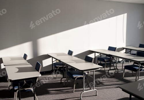 Preview: Tables and Chairs in a College Classroom