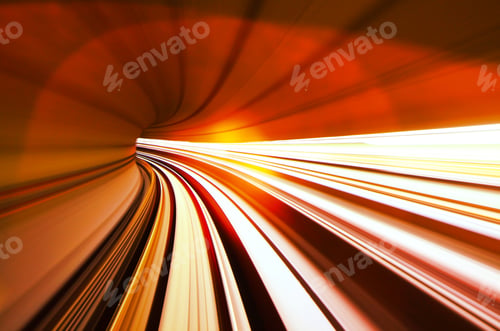 Preview: Fast train moving in tunnel