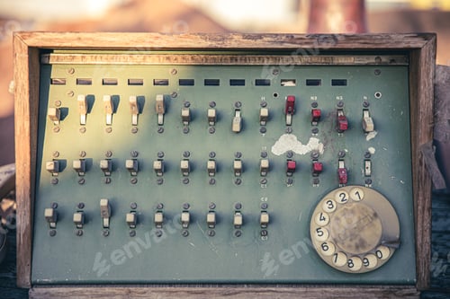 Preview: Retro old technology for communication close up.
