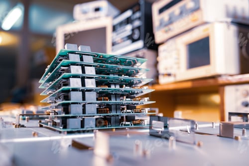 Preview: Microchips are stacked on top of each other