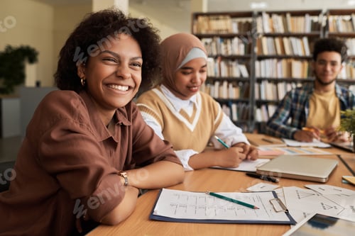 Preview: Group of students studying foreign language