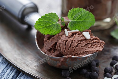 Preview: Chocolate ice cream with mint