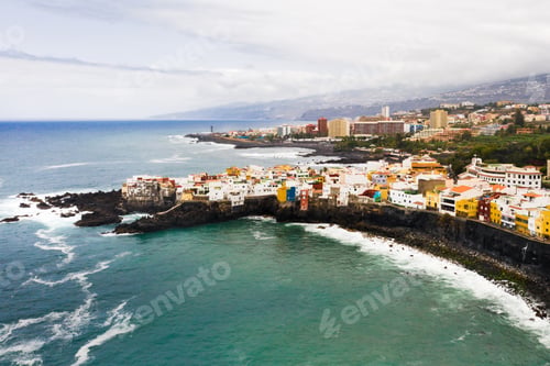Preview: Top view of the town of Punta Brava near the town of Puerto de la Cruz on the island of Tenerife