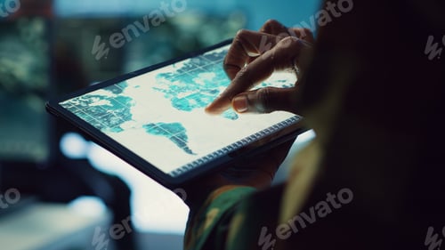 Preview: Military IT professional gathers intelligence from world map projection