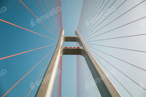 Preview: cable stayed bridge closeup