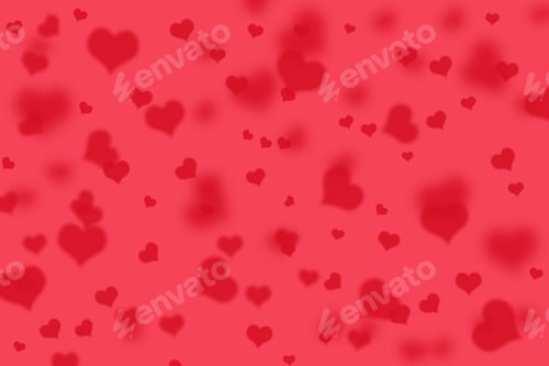 Preview: Red hearts pattern background