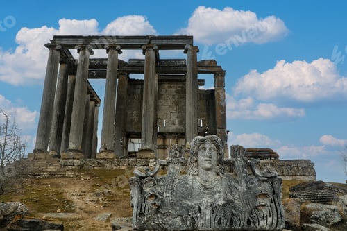 Preview: Cavdarhisar, Kutahya, Turkey, Antic city ruins with Zeus temple. Aizanoi ancient city in .