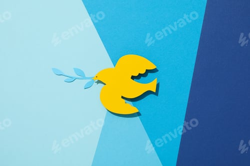 Preview: International day of peace or world peace day, symbol of peace - pigeon