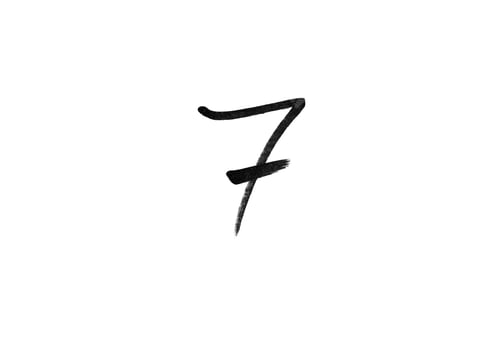Preview: marker number isolated mark hand draw