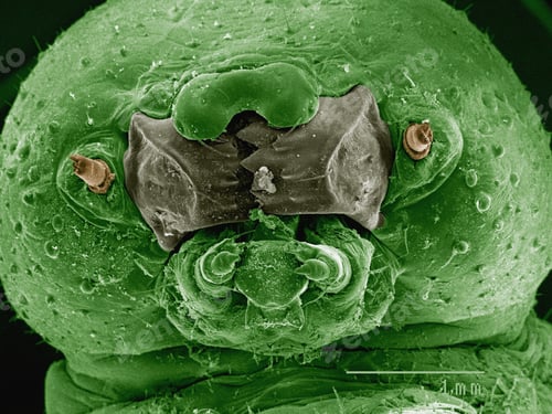 Preview: Coloured SEM of hornworm (Sphingidae)