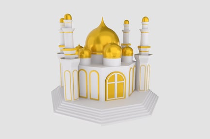 Preview: Mosque Building 3D Illustration