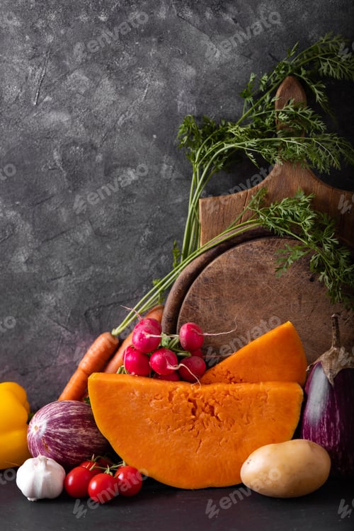 Preview: Still life with autumn vegetables