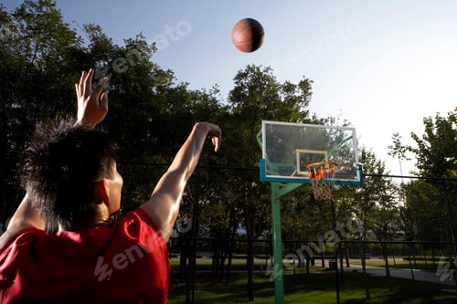 Preview: Chinese basketball player shooting hoops