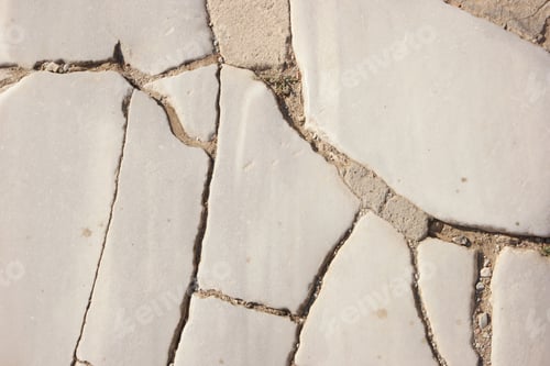 Preview: Archaeological ruins of the marble road background.