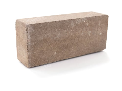 Preview: Brick isolated on white background. Construction brick on white