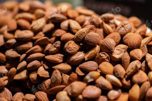 Preview: Close-up of assorted nuts on market counter