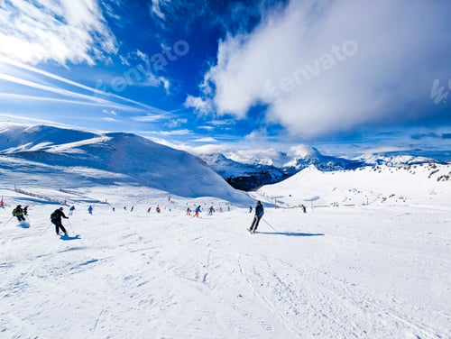 Preview: Winter French Alps, ski resort Flaine, Grand Massif near Mont Blanc, France
