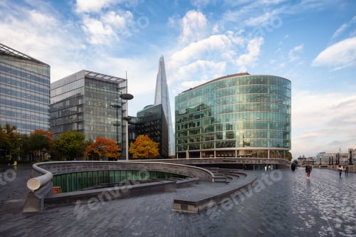 Preview: Modern Architecture Building and Cityscape Skyline during sunrise. City of London