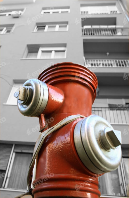 Preview: Red Hydrant image in B/W