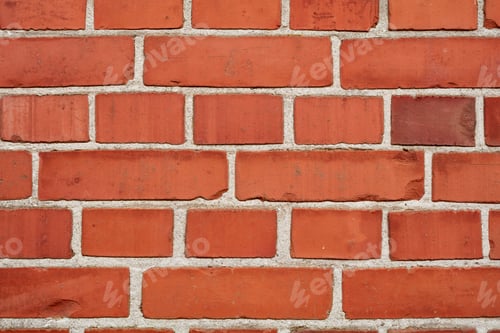 Preview: Orange Brick Wall with Gray Mortar Background