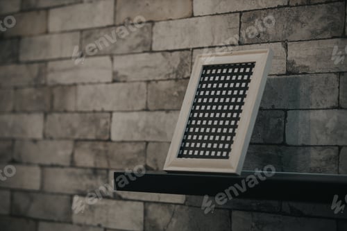 Preview: Selective focus shot of a decor on a wall shelf