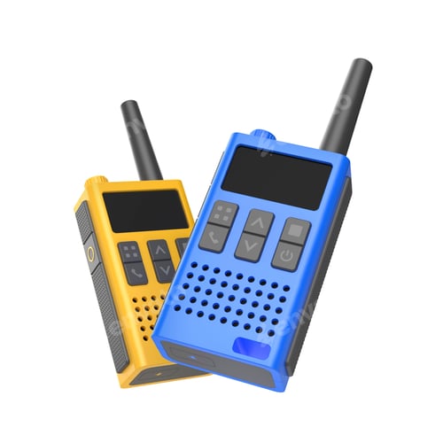 Preview: Blue and yellow walkie-talkies