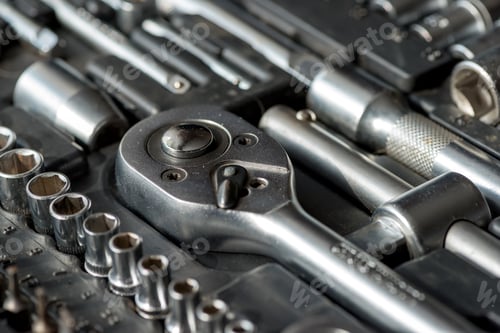 Preview: Set of tools for car repair in box