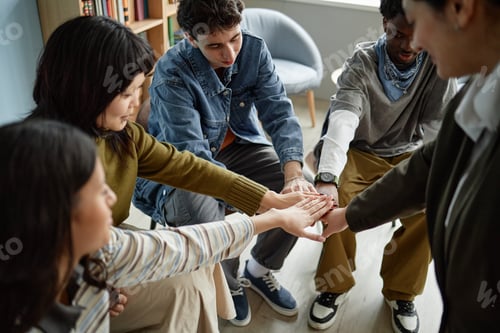 Preview: Diverse Group of Teenagers Participating in Counseling Session Team Building