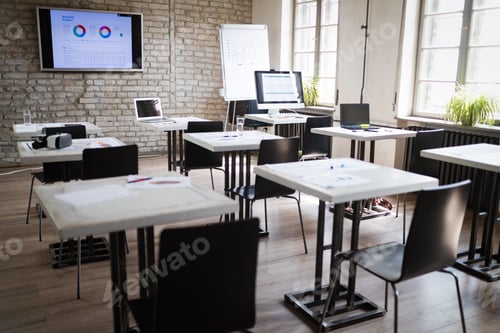 Preview: Interior of a modern bright classroom or office