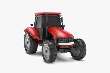 Preview: Cartoon Red Tractor