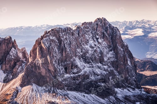 Preview: Mountain peak, Dolomites, Italy taken from helicopter