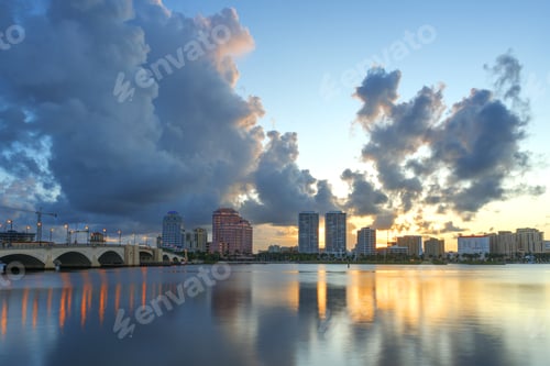 Preview: West Palm Beach Florida, USA Downtown Cityscape
