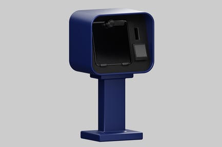 Aperçu: Appareil Électronique Bleu et Noir sur Support