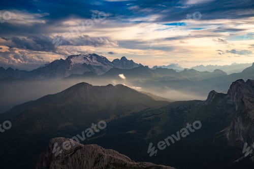 Preview: Dolomite stuning sunset from the Lagazuoi refuge