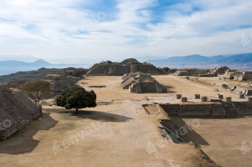 Preview: Ancient ruins on plateau Monte Alban in Mexico
