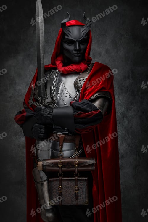 Preview: Dark cultist of mystic brotherhood against dark background