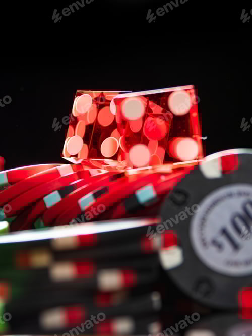 Preview: Casino Craps dice close up