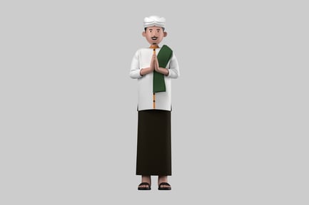 Preview: Muslim man welcoming gesture