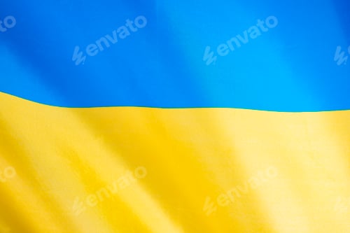 Preview: National flag of Ukraine fabric textile background
