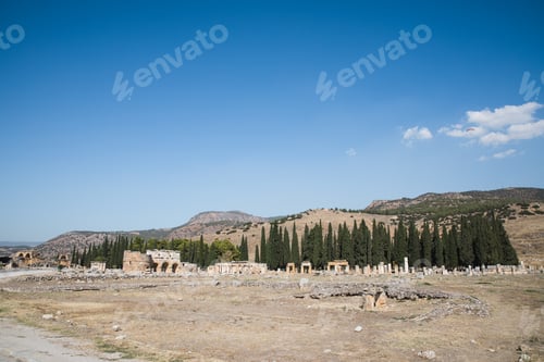 Preview: spectacular view of ancient ruins in famous pamukkale, turkey
