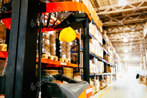 Preview: Picture of forklift machine parked in warehouse