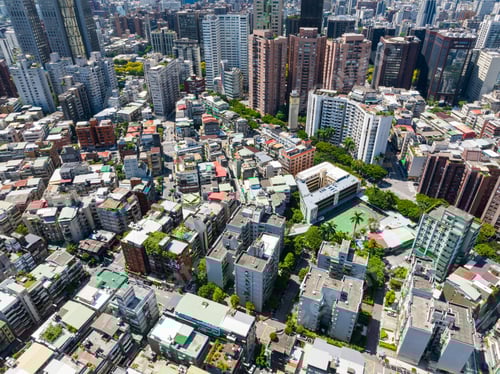 Preview: Taipei, Taiwan 28 September 2022: Top down view of Taipei city old town