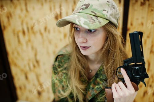 Preview: Military girl in camouflage